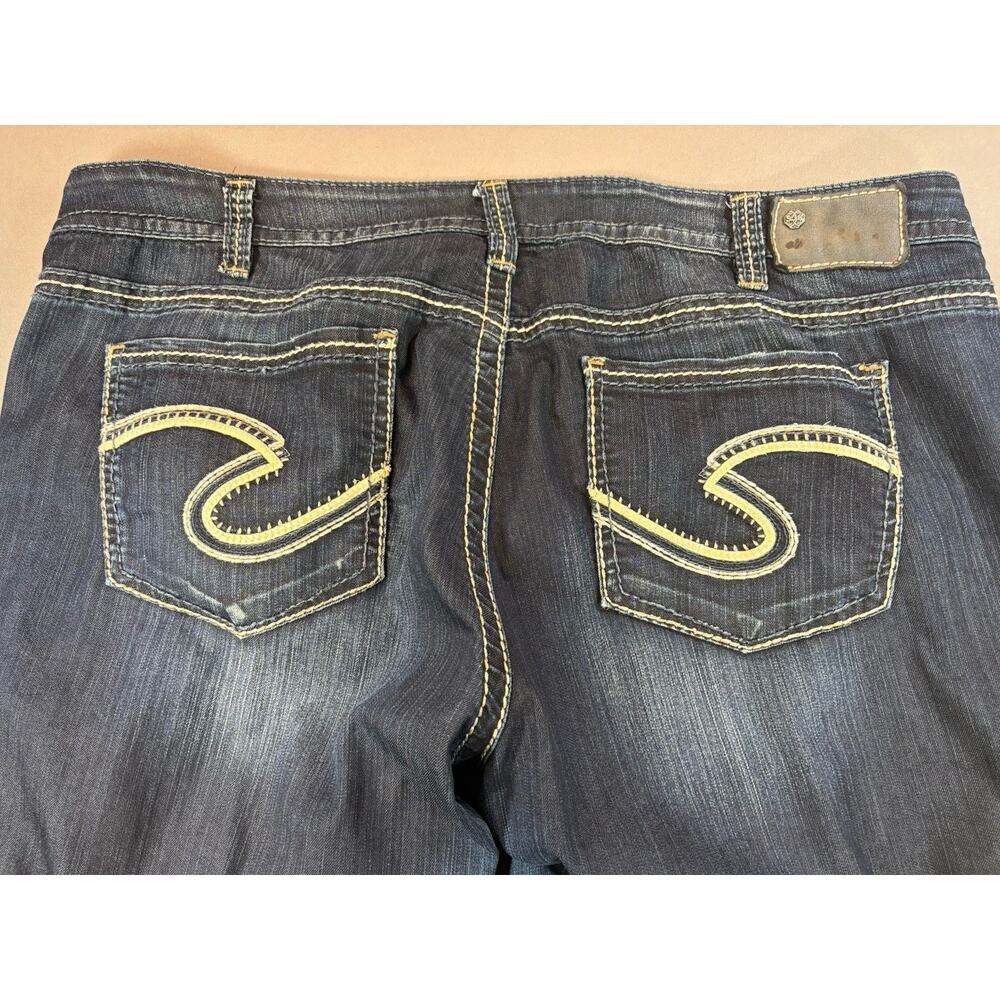 Silver Jeans Co Frances Dark Wash Denim Jeans Women’s Size 18 Inseam 35 - Picture 10 of 11